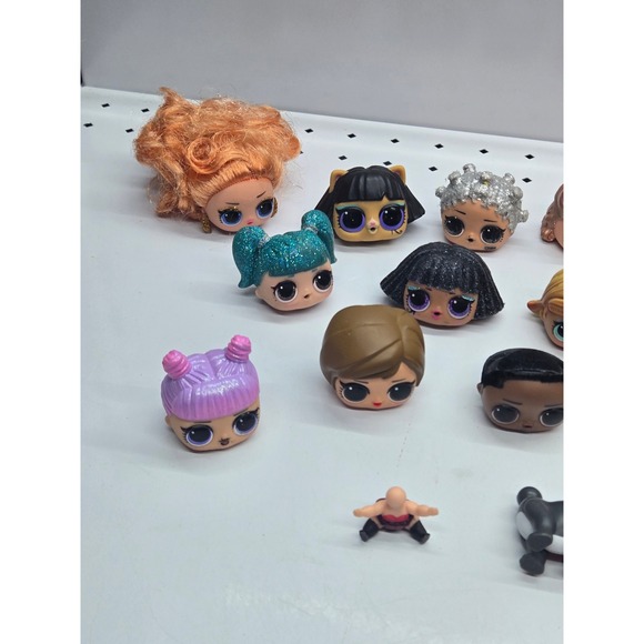 LOL Surprise Doll Heads Lot Replacement Parts Mixed Styles Hair - Picture 4 of 5